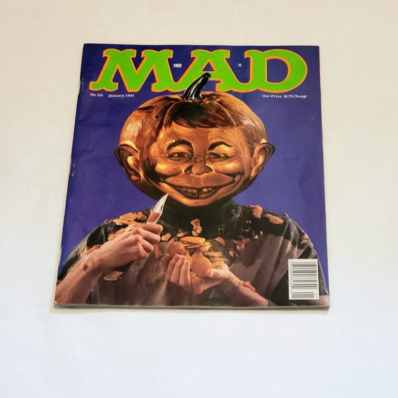 Vintage Mad Magazine Issue #316 January 1993. Halloween Edition. Rare. VG - Picture 2 of 9